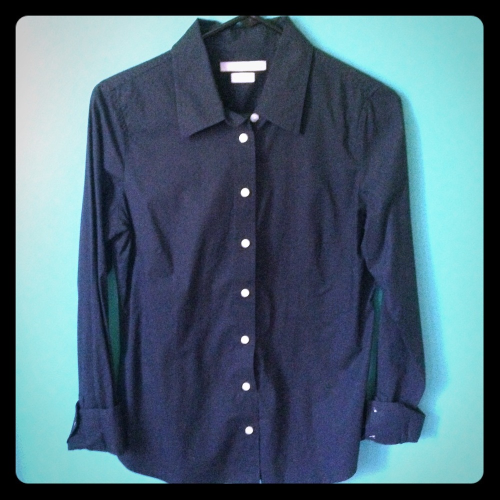 Navy Button Down